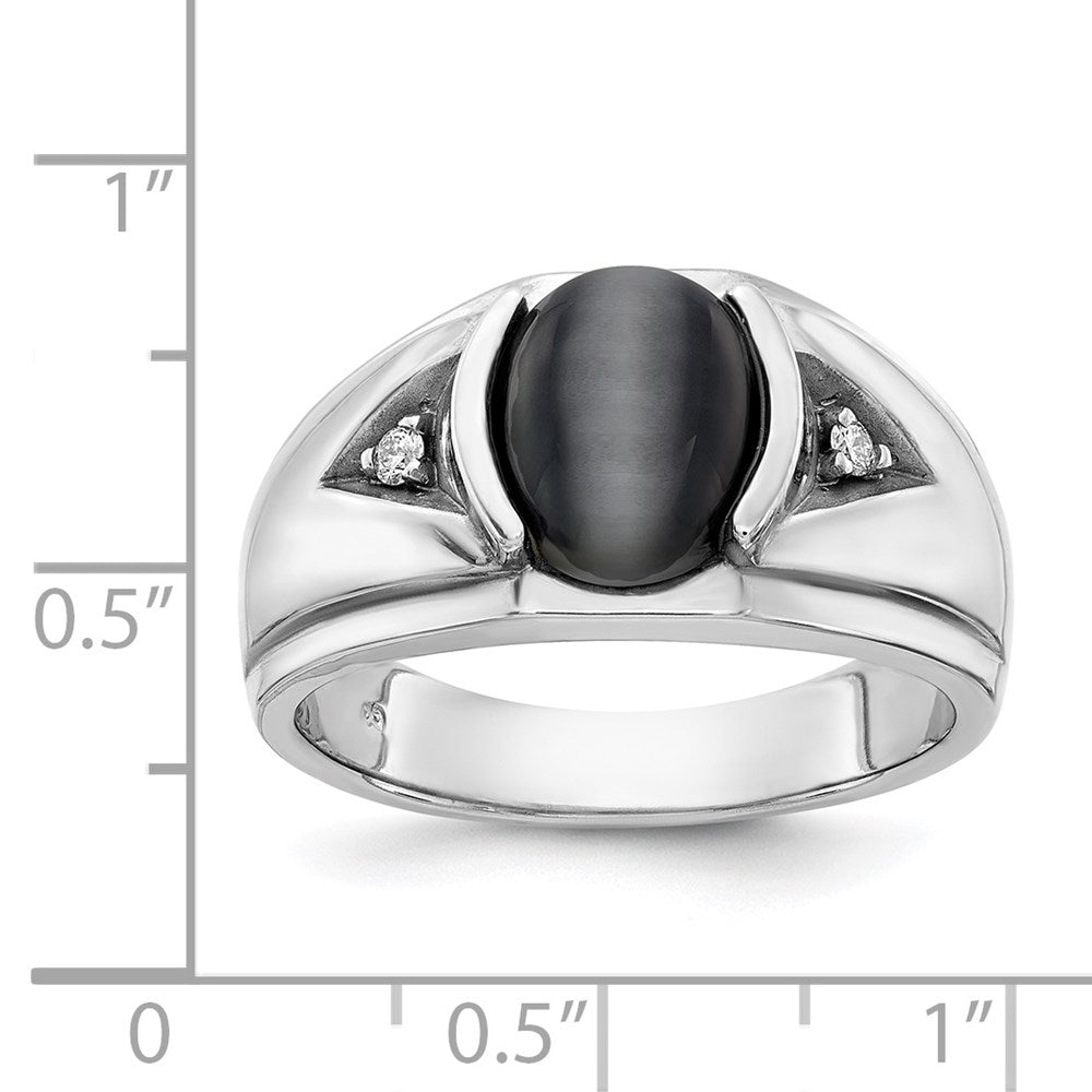 14K Weißgold-Diamantring AA