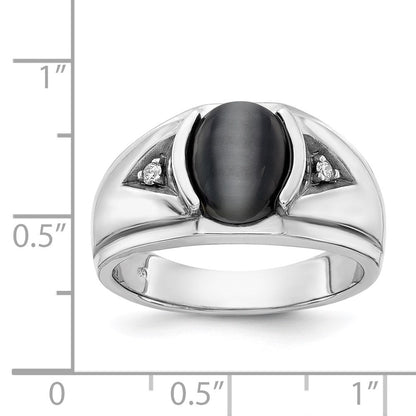 14K Weißgold-Diamantring AA