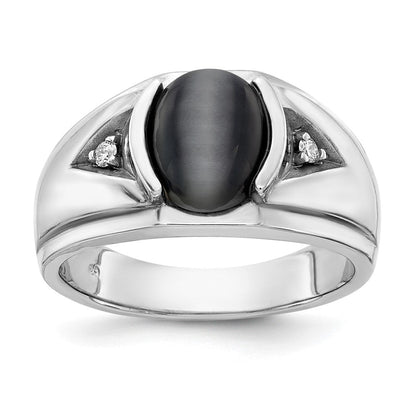 14K Weißgold Ring mit A-Diamant