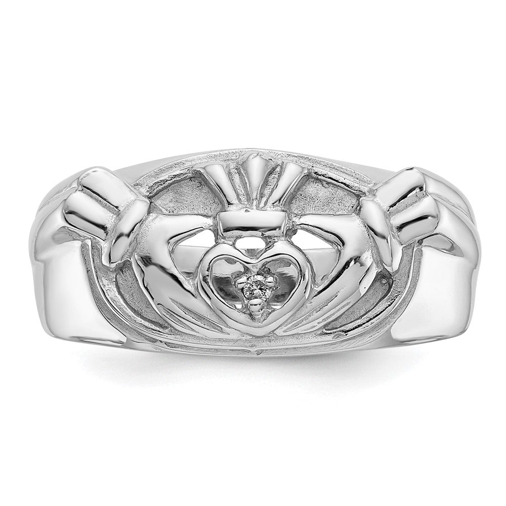 14K Weißgold Diamant-Ring