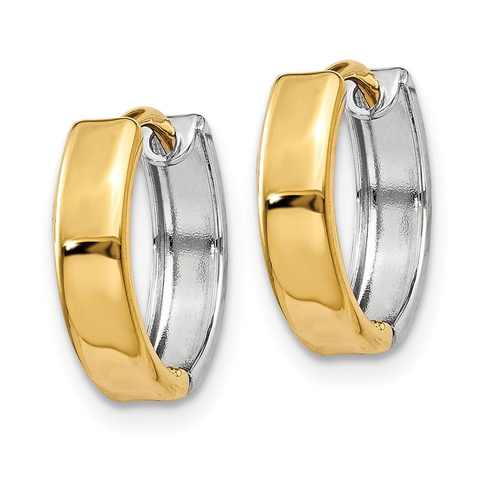 14K Bicolor Klappbar Creolen