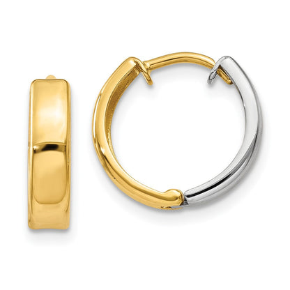 14K Bicolor Klappbar Creolen