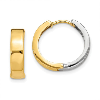 14K Bicolor Klappbar Creolen
