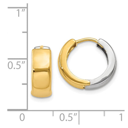 14K Bicolor Klappbar Creolen