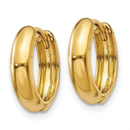 14K Gelbgold Poliert Klappbar Creolen