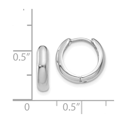 14K Weißgold Klappbar Creolen