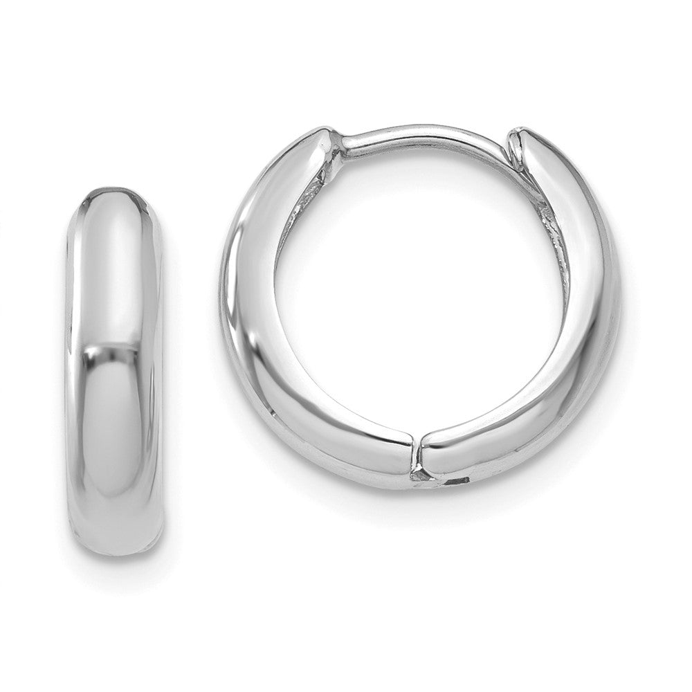 14K Weißgold Klappbar Creolen