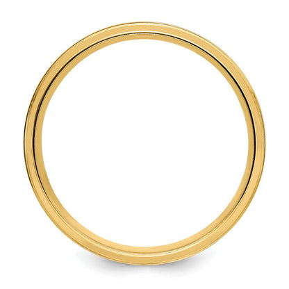 14K Roségold Standard Comfort Fit gebürsteter Satin Fancy Ring