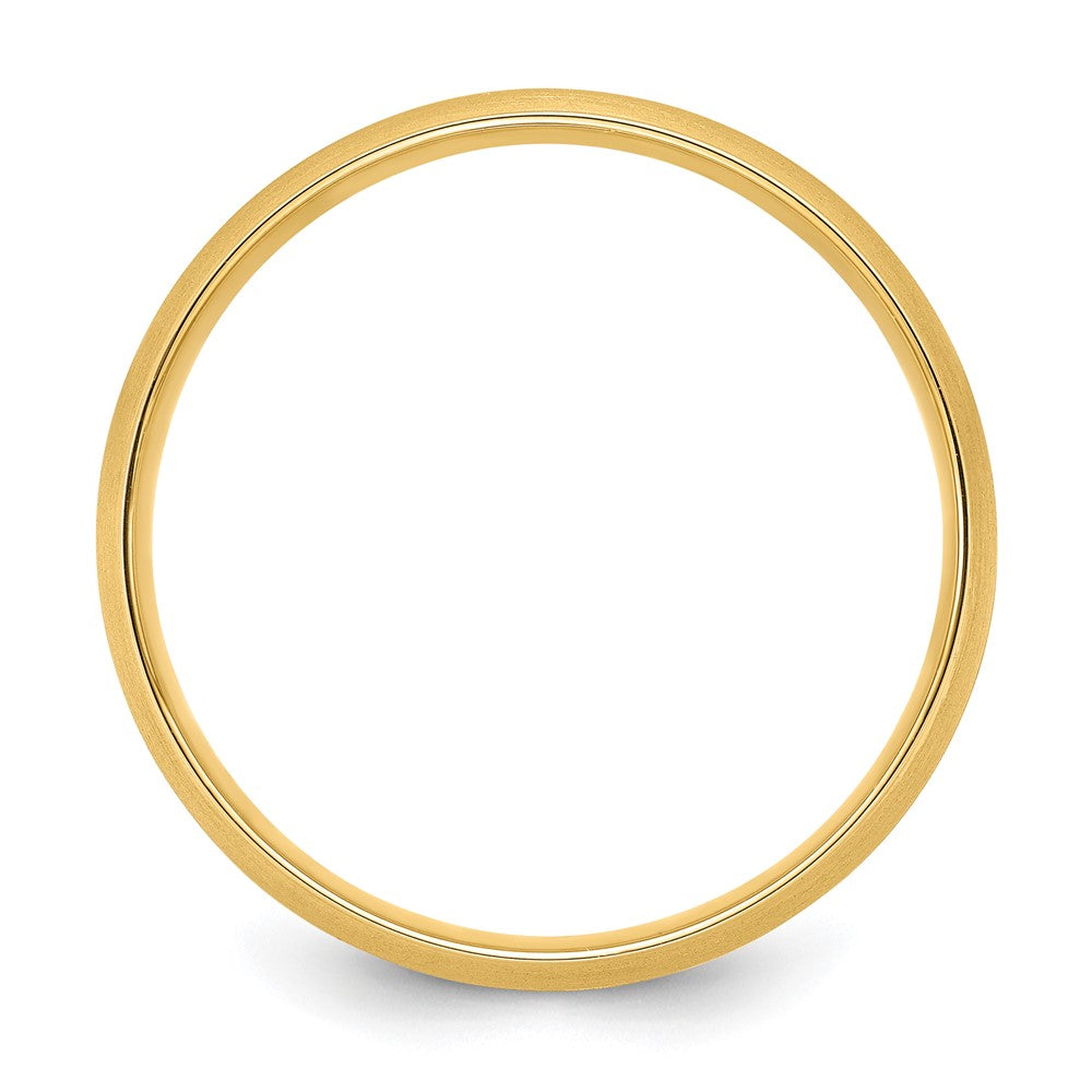 14K Gelbgold 6 mm Ehering mit Standardgewicht, Komfort-Passform und gebürsteter/polierter Mittellinie