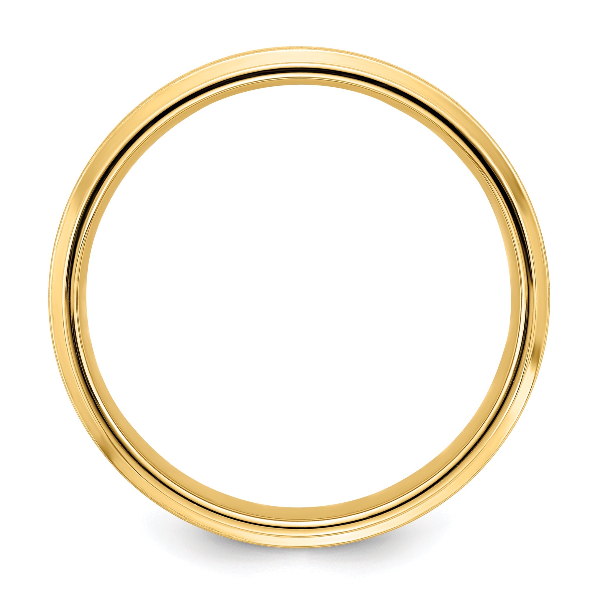 14K Gelbgold 6 mm Ehering mit Komfort-Passform, schwerer Ausführung und mattierter Satin-Oberfläche