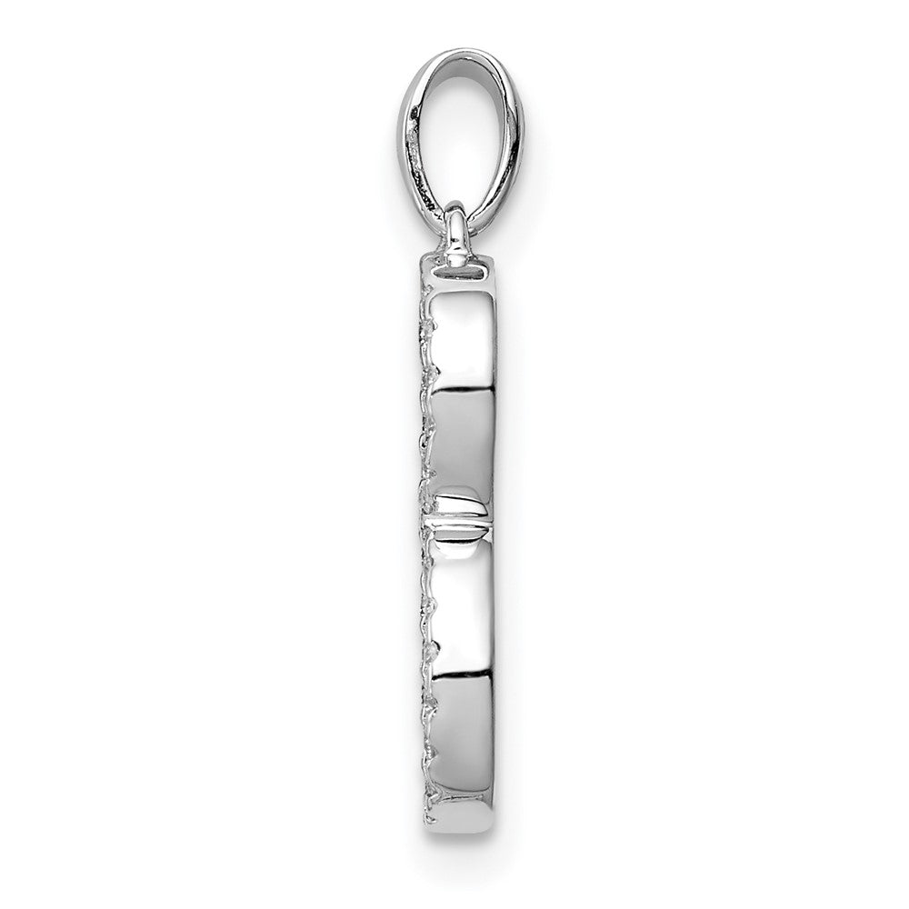 14K Weißgold Diamant-Buchstabe-B-Anhänger
