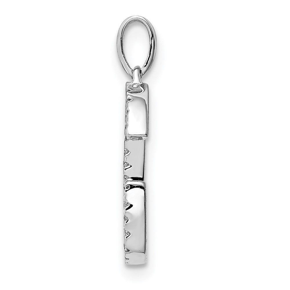 14K Weißgold Diamant-Anhänger mit Initiale „G“