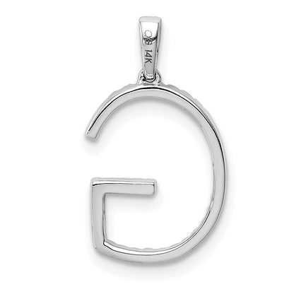 14K Weißgold Diamant-Anhänger mit Initiale „G“