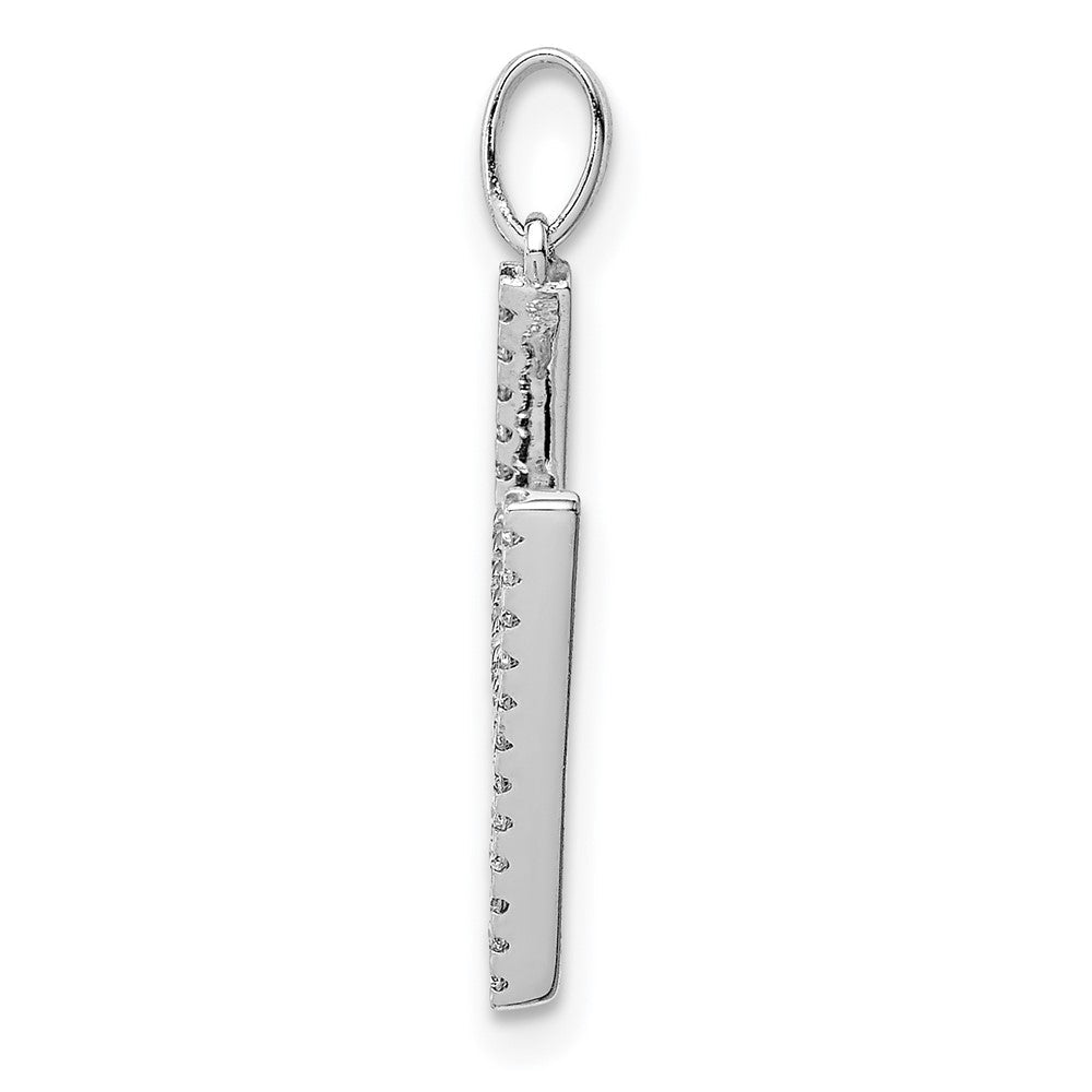 14K Weißgold Diamant-Anhänger Buchstabe H