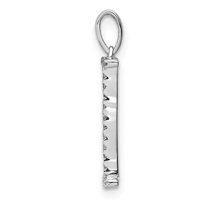 14K Weißgold Diamant-Anhänger Initiale I