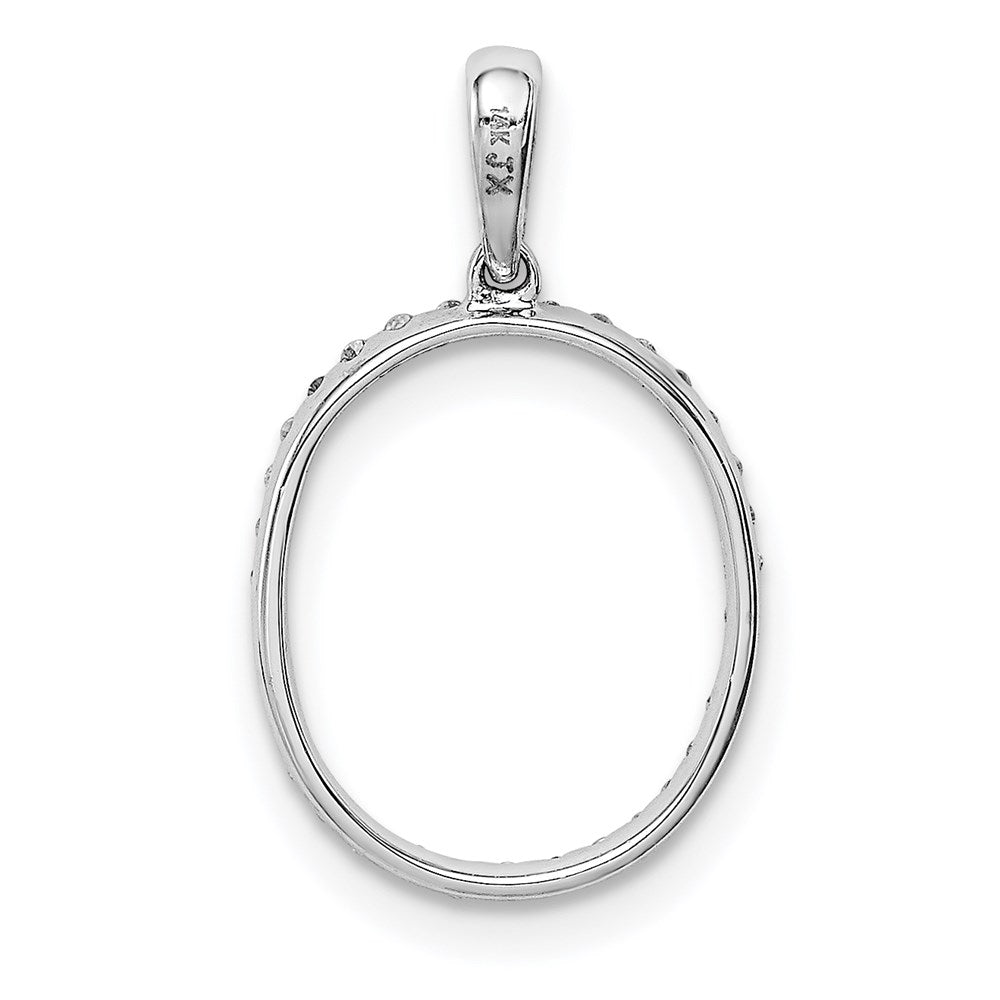 14K Weißgold Diamant Anhänger mit Buchstabe „O“