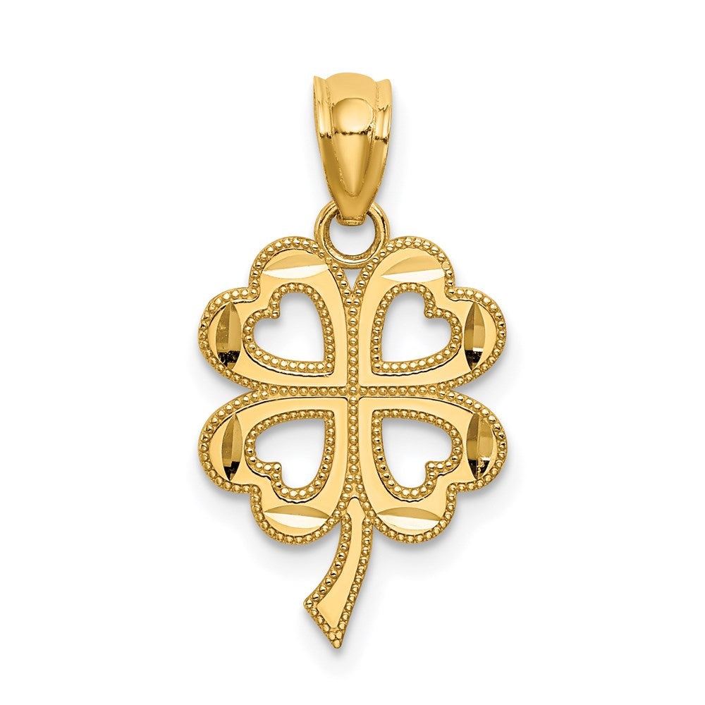 14K Gelbgold 14K Vier Blatt Klee Anhänger
