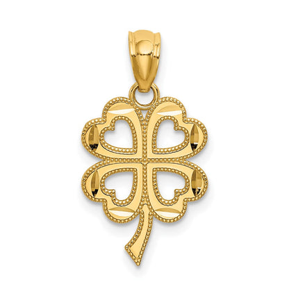 14K Gelbgold 14K Vier Blatt Klee Anhänger