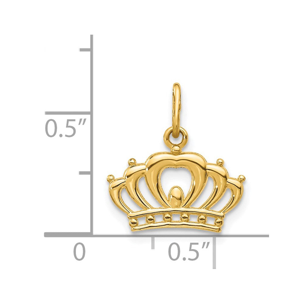 14K Gelbgold 14K Krone Charm