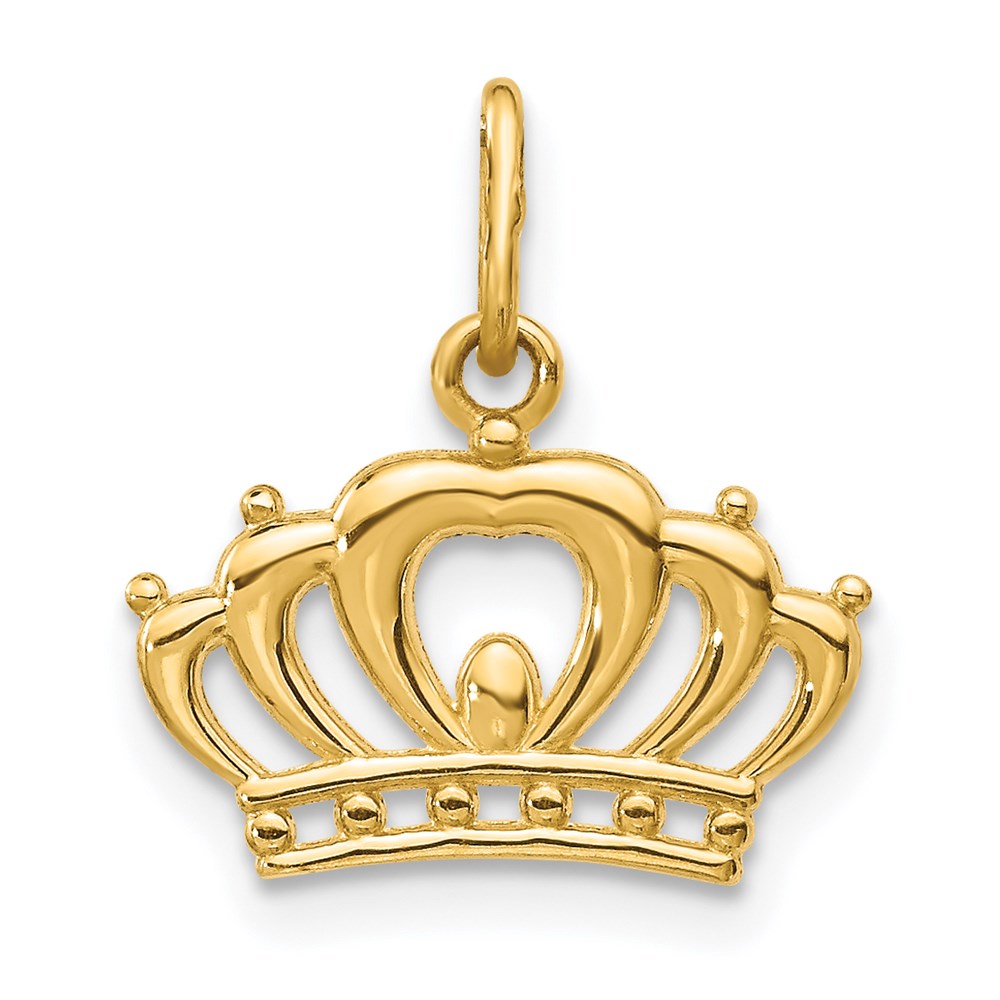 14K Gelbgold 14K Krone Charm
