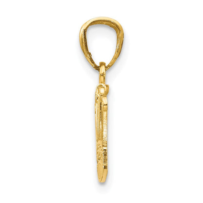 14K Gelbgold 14K Krone Anhänger