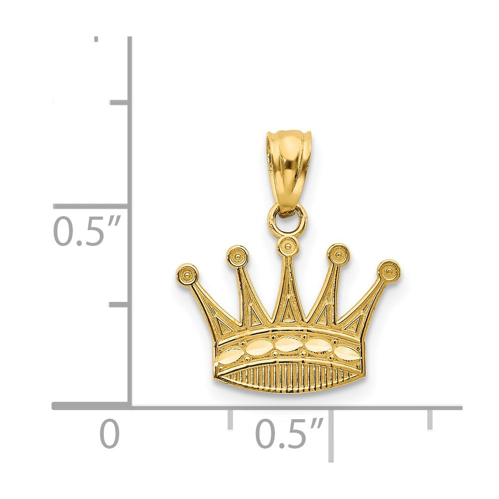 14K Gelbgold 14K Krone Anhänger
