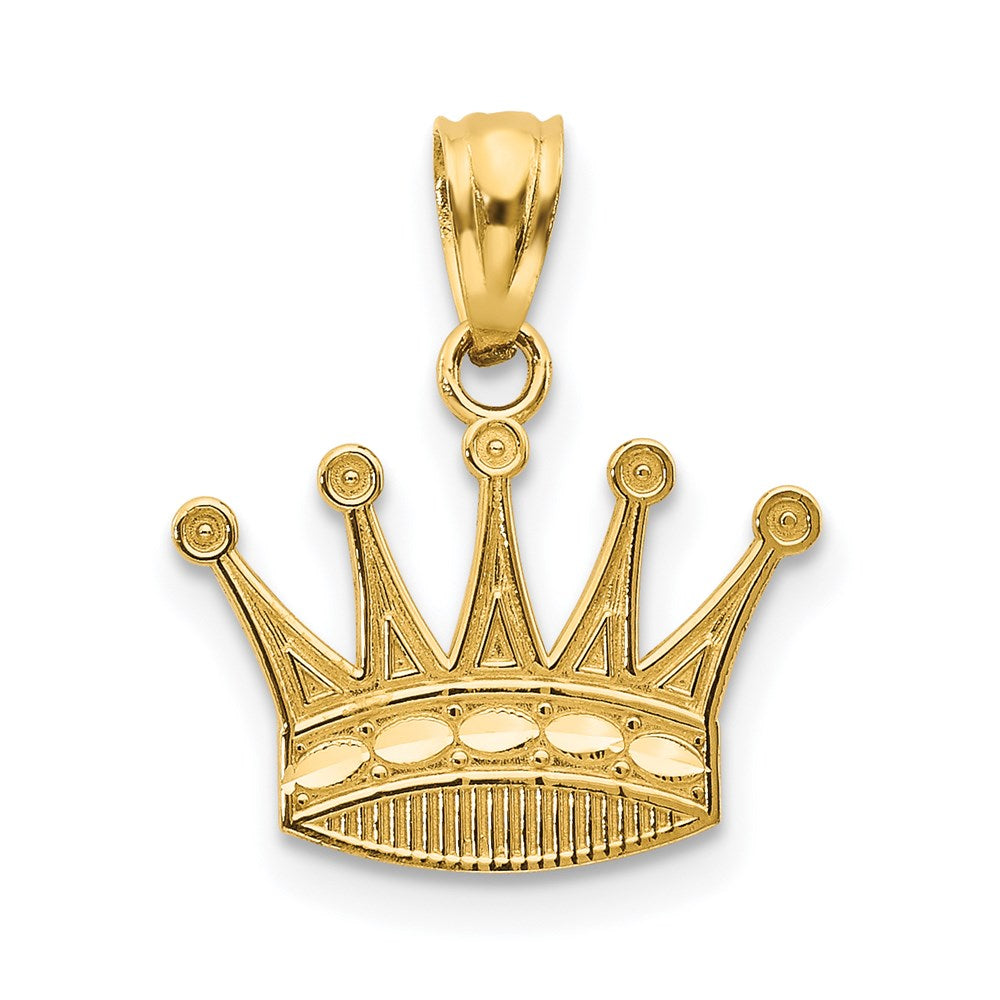 14K Gelbgold 14K Krone Anhänger