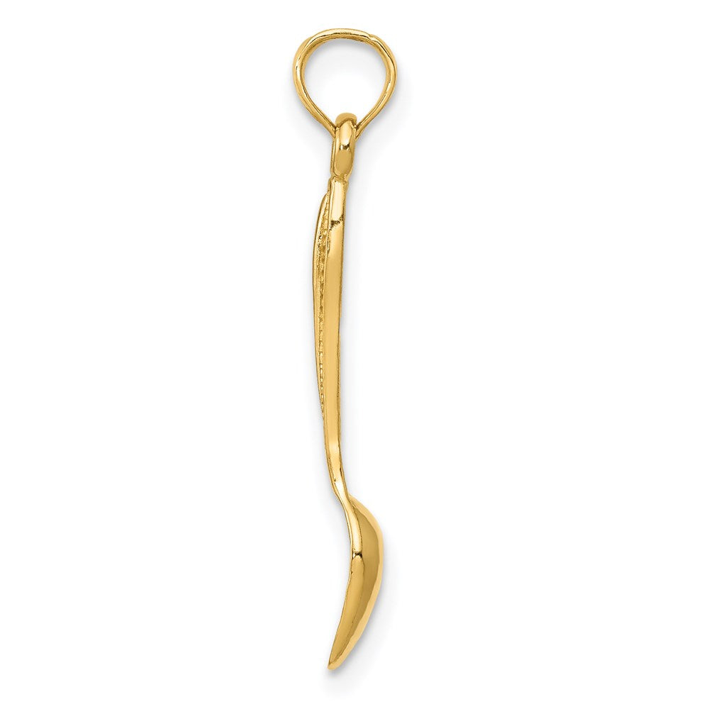 14K Gelbgold 14K 3-d Tisch Spoon Anhänger