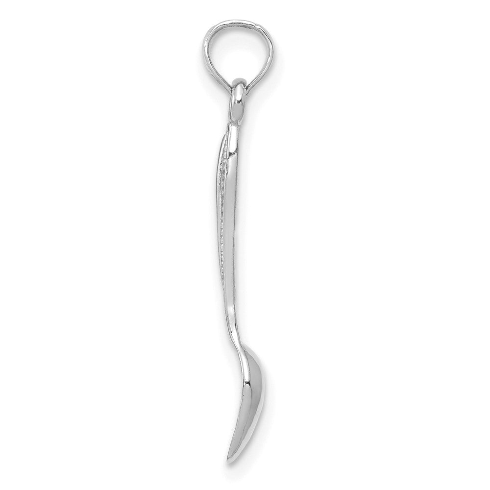 14K Weißgold 14K Weißgold 3-d Tisch Spoon Anhänger