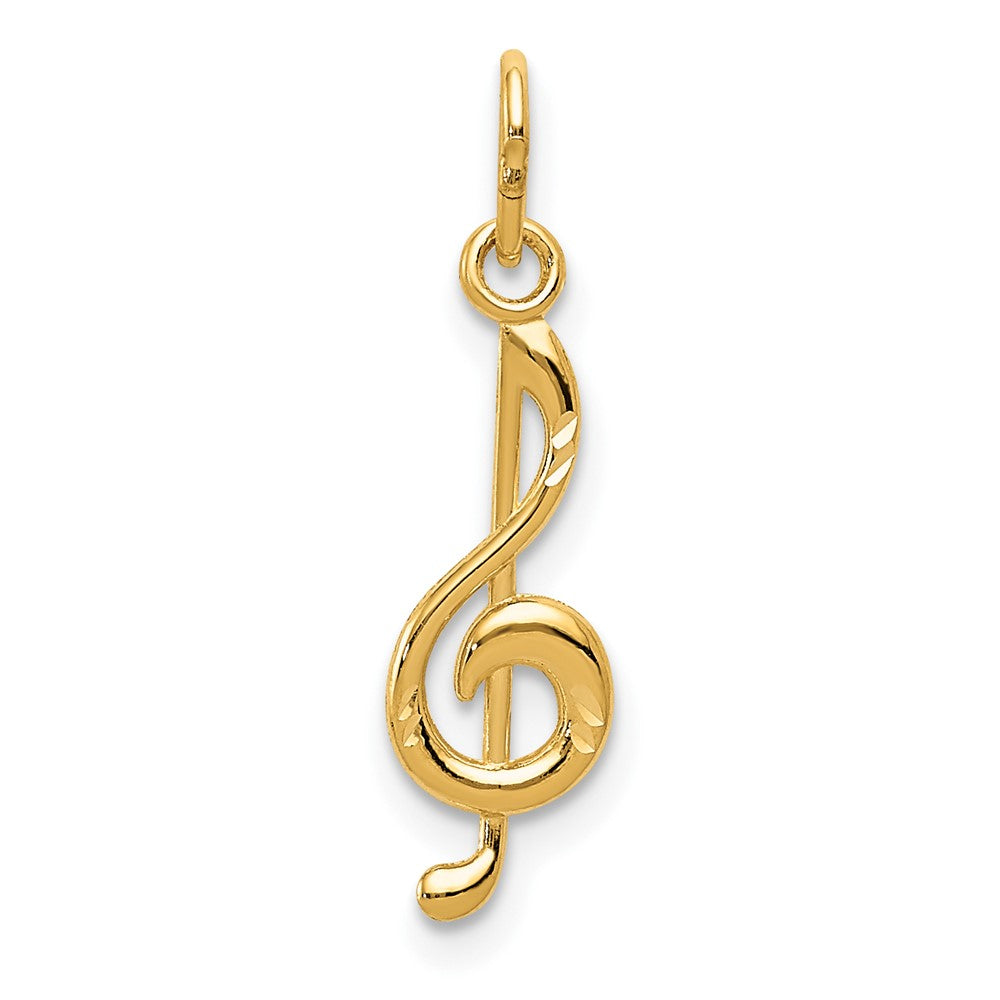 14K Gelbgold 14K Noten Schlüssel Anhänger