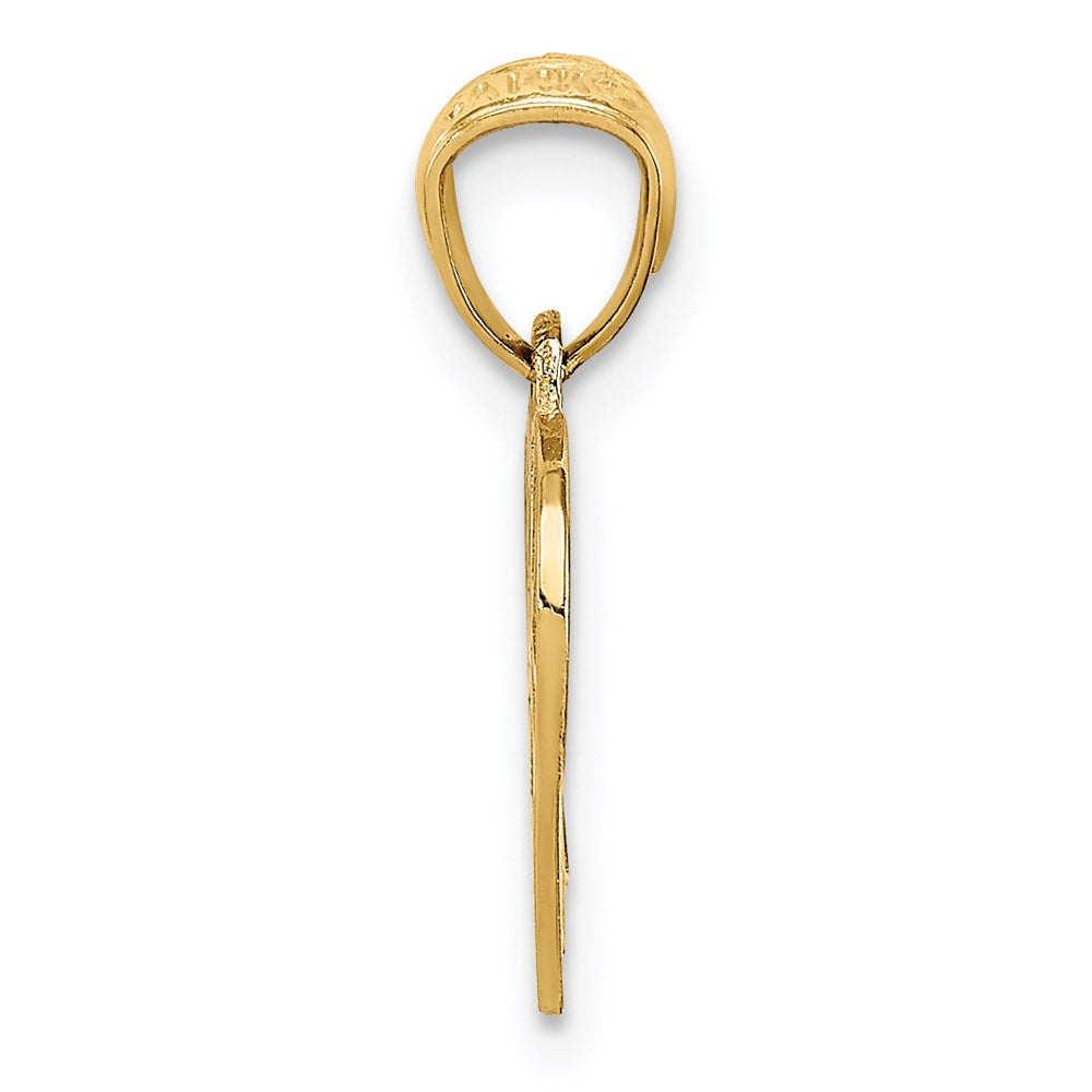 14K Gelbgold 14K Basketball und Creole Anhänger