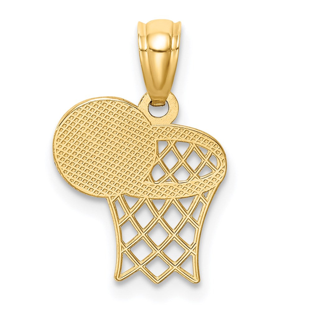 14K Gelbgold 14K Basketball und Creole Anhänger