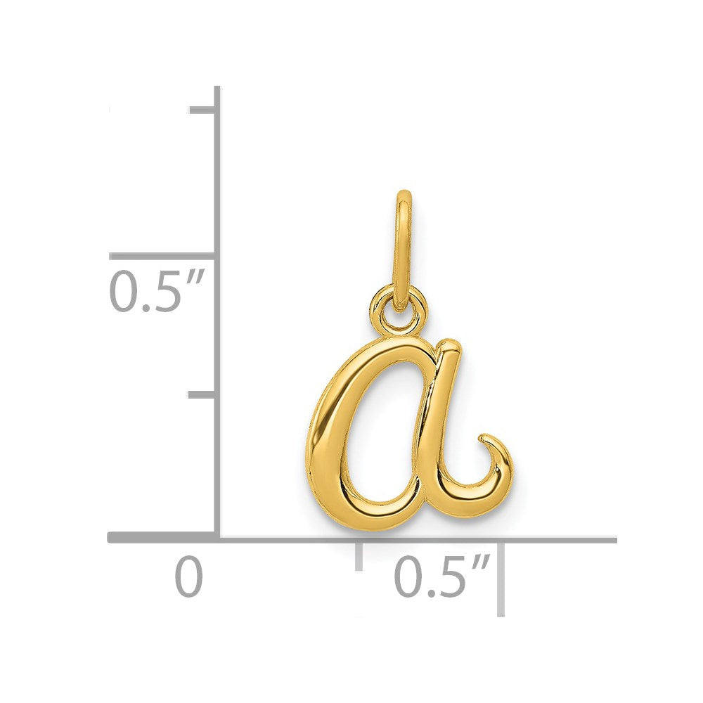 14K Gelbgold 14K Gelbgold Buchstabe A Initiale Charm