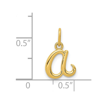 14K Gelbgold 14K Gelbgold Buchstabe A Initiale Charm
