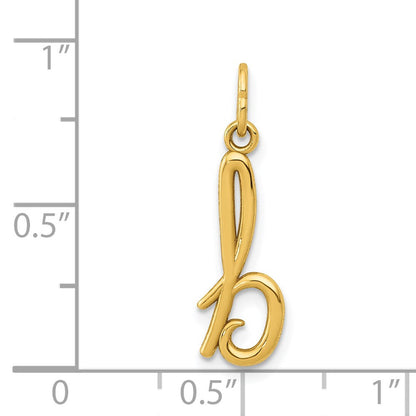14K Gelbgold 14K Gelbgold Buchstabe B Initiale Charm