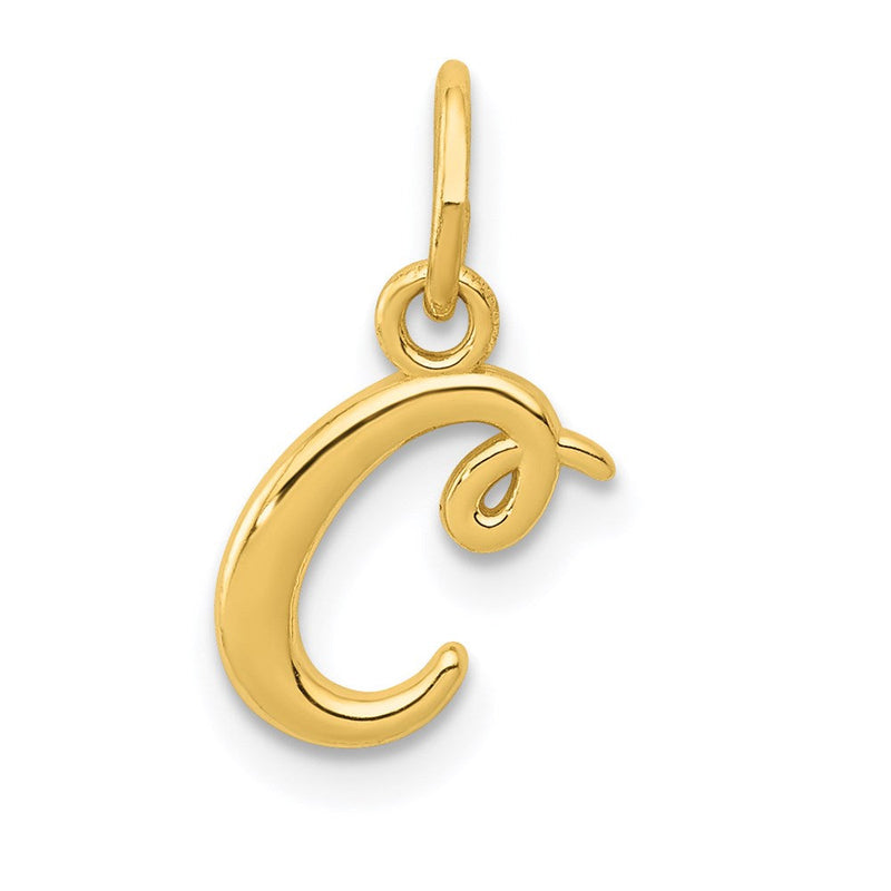 14K Gelbgold 14K Gelbgold Buchstabe C Initiale Charm
