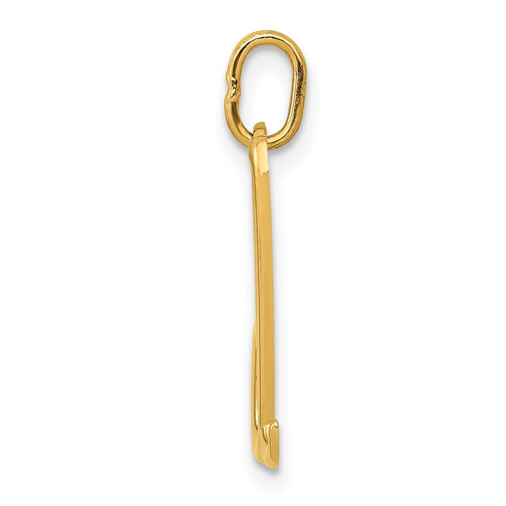 14K Gelbgold 14K Gelbgold Buchstabe D Initiale Charm