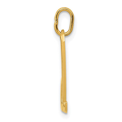 14K Gelbgold 14K Gelbgold Buchstabe D Initiale Charm