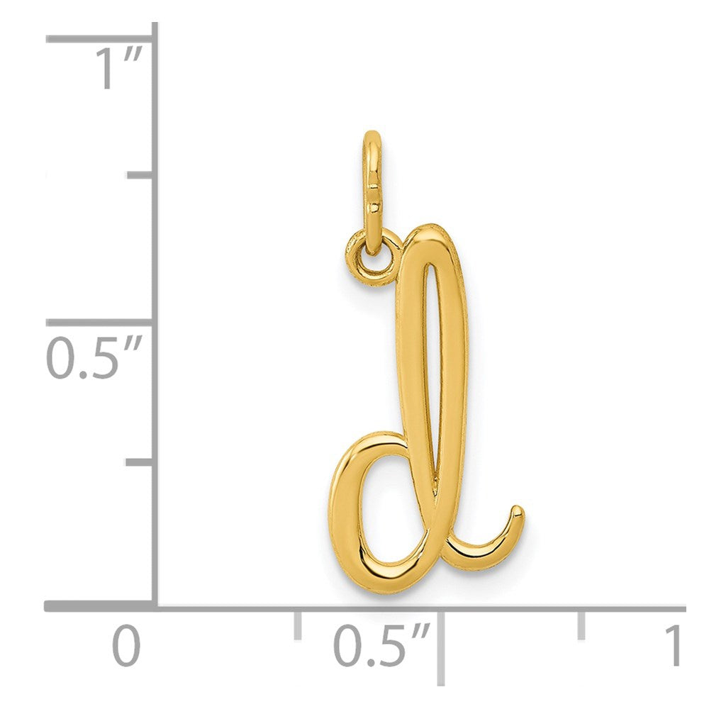 14K Gelbgold 14K Gelbgold Buchstabe D Initiale Charm
