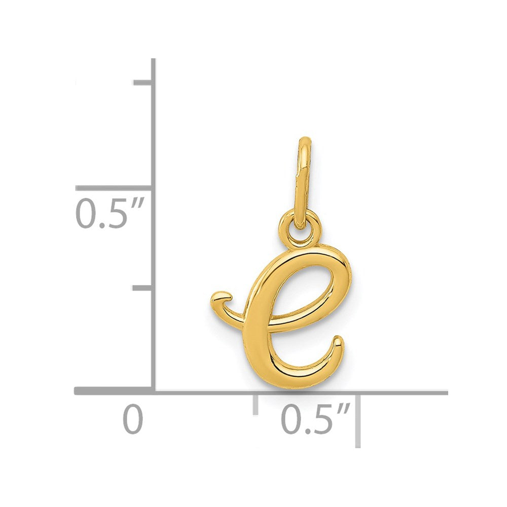 14K Gelbgold 14K Gelbgold Buchstabe E Initiale Charm