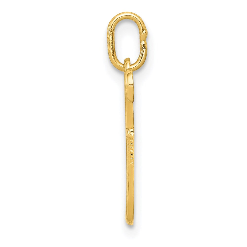 14K Gelbgold 14K Gelbgold Buchstabe F Initiale Charm