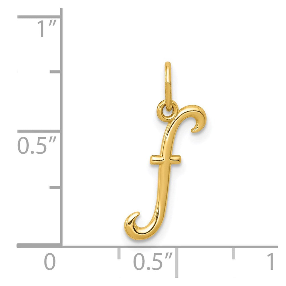 14K Gelbgold 14K Gelbgold Buchstabe F Initiale Charm