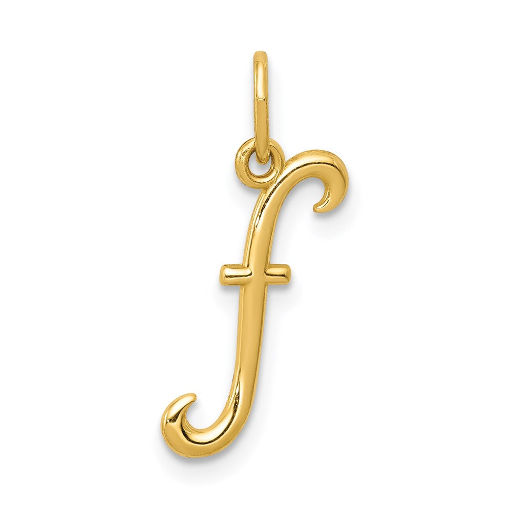 14K Gelbgold 14K Gelbgold Buchstabe F Initiale Charm