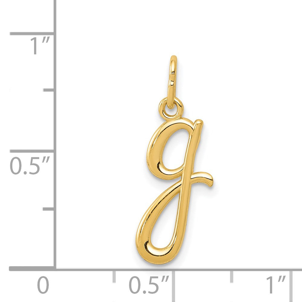 14K Gelbgold Buchstabe G Initiale Charm