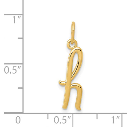 14K Gelbgold 14K Gelbgold Buchstabe H Initiale Charm