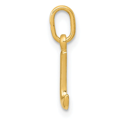 14K Gelbgold 14K Gelbgold Buchstabe I Initiale Charm
