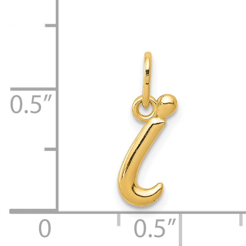 14K Gelbgold 14K Gelbgold Buchstabe I Initiale Charm