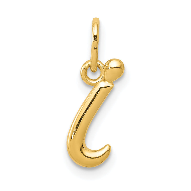 14K Gelbgold 14K Gelbgold Buchstabe I Initiale Charm