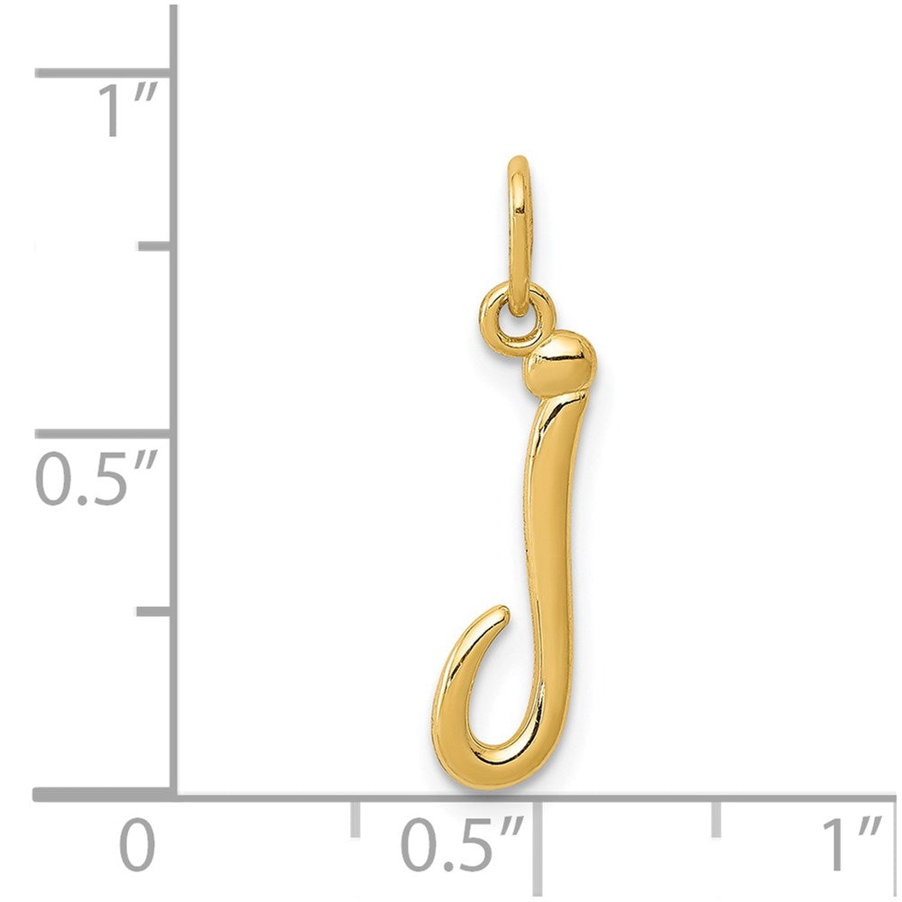 14K Gelbgold 14K Gelbgold Buchstabe J Initiale Charm