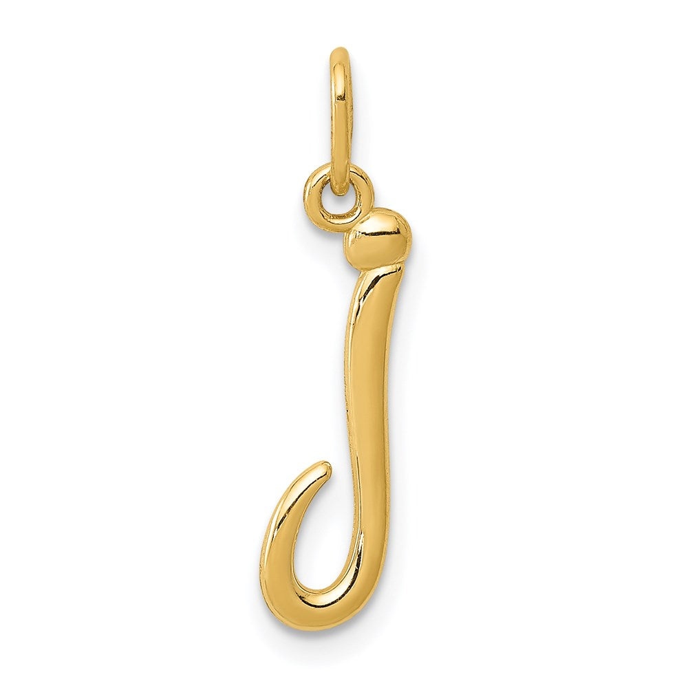 14K Gelbgold 14K Gelbgold Buchstabe J Initiale Charm